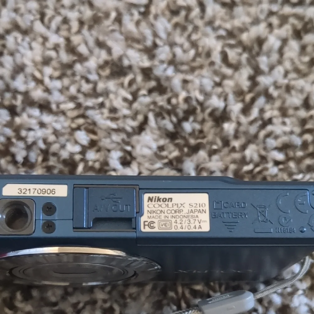 Nikon COOLPIX Compact Digital Camera in Blue with Wrist Strap
